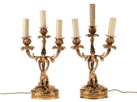 Paar Leuchter im Louis XV-Stil
